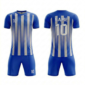 Uniforme de football respirant, matière 100% polyester, séchage rapide, léger, évacuation de l'humidité, vêtements de sport unisexes personnalisés, uniforme de football - Product Image 1