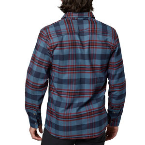 Chemise en flanelle à manches longues pour homme personnalisable, tissu en laine/coton, respirante, légère, décontractée, design à carreaux d'automne, col rabattu - Product Image 2