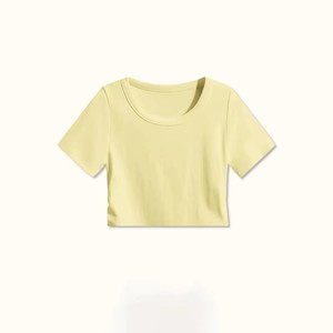 Women's Custom Screen Print Summer Cotton Women's Crop TOP T-Shirt Oversized Top Blank Shirt Women's Streetwear OEM ODM supplier - Product Image 1