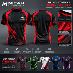 Camiseta Deportiva de Manga Corta con Cuello en V, Sublimada, de Micah Corporation, 100% Poliéster, Transpirable, de Secado Rápido, Corte Regular - Product Image 4