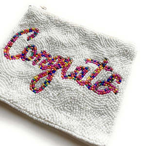 Bolso de mano de cuentas naturales hecho a mano, moderno, con cremallera, tamaño personalizado, para fiesta, boda, regalo, unisex - Product Image 2