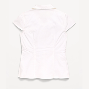 เสื้อนักเรียนแขนสั้นผ้าฝ้ายสีฟ้าอ่อนสำหรับนักเรียนทุกเพศ ขายส่ง - Product Image 6
