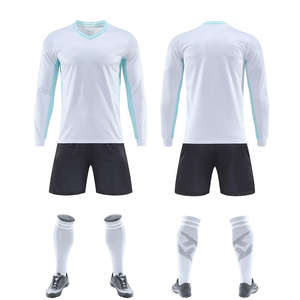 Ensemble d'uniformes de gardien de but pour enfants, haut d'entraînement de football à manches longues et short avec impression de logo personnalisé à prix raisonnable - Product Image 1