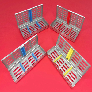 Caja de Esterilización para Instrumental Dental, 5 Instrumentos, Acero Inoxidable de Alta Calidad, Resistente al Óxido, Accesorios de Silicona, Azul, Rojo, Verde, Gris - Product Image 5