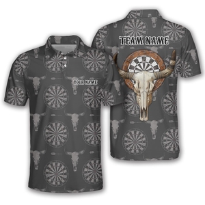 เสื้อโปโลพิมพ์ลายตามสั่งสำหรับทีมดาร์ท ออกแบบโลโก้ได้ - Product Image 1