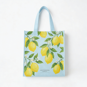 Sac non tissé personnalisé, minimaliste, extra large, à motif de dessin animé, écologique, résistant aux déchirures, pour les courses et l'épicerie, idéal pour le supermarché. - Product Image 1
