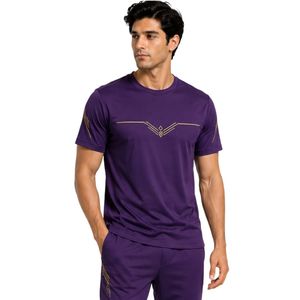 Manufacturer Men <b>Purple</b> Performance Sports T Shirt Quick Dry Athletic Gym Running Training Tee Custom Printed Fitness Activewear - Product Image 1