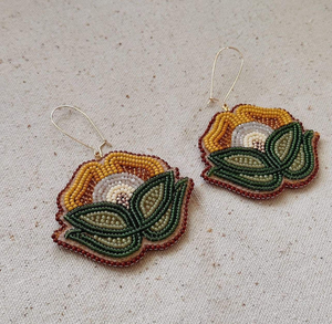-Top Stud <b>Earrings</b> Hand-Woven Rice Bead and Tassel Drop <b>Earrings</b> for Weddings Vintage Multicolor Bohemian Fashion BY HF CRAFTS - Product Image 5