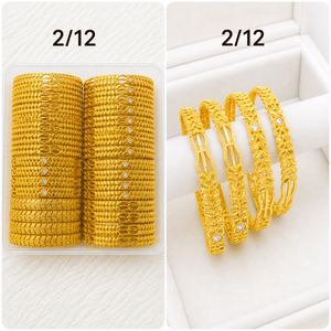 Women's Tibetan 12 Pack <b>Silver</b> <b>Bangles</b> Set Zircon Inlay Classic Wedding Jewelry <b>Bracelets</b> Alloy <b>Silver</b>/Gold Plated 43002 - Product Image 6