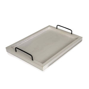 Plateau en bois de pin blanc avec poignées en métal Plateau de service de style rustique pour hôtels et restaurants Table à dîner ou présentation des aliments - Product Image 3