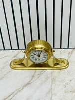 OLD WORLD TREASURE HANDICRAFTS Horloge de bureau nautique moderne en aluminium, faite à la main, portable, chiffres romains, horloge de table maritime