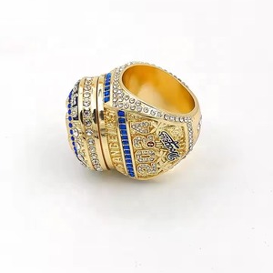Custom Alloy Gemstone <b>Ring</b> Championship Style Fan Jewelry Gold Plated <b>Crystal</b> Rhinestone <b>Ring</b> for Gift Party - Product Image 3
