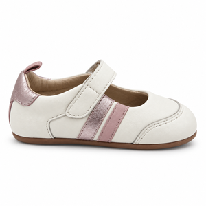 Chaussures Mary Jane unisexes en cuir blanc avec fermeture auto-agrippante, soutien de la voûte plantaire, semelle antidérapante, légères et décontractées pour bébés de 13 à 24 mois - Product Image 6