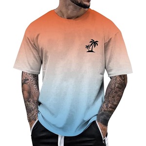 T-shirts décontractés à imprimé palmier, coupe ample, respirants et à séchage rapide - Product Image 5