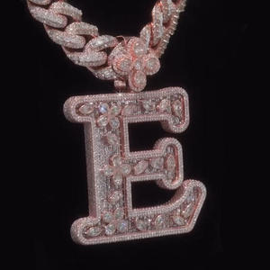 Luxury Moissanite Custom <b>Initial</b> Necklace in 925 Sterling <b>Silver</b> – Star HipHop Iced Out <b>Pendant</b> Fine Jewelry Charm - Product Image 3