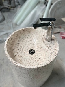 Lavabo Moderno de Concreto para Baño, Acabado Brillante, Instalación Bajo Encimera, Fácil de Instalar, Forma Cilíndrica, Capacidad 2026 - Product Image 5