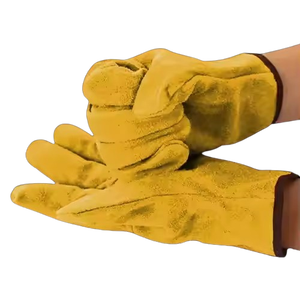 JNM SAFETY Premium Cowhide Split Leather Driver <b>Gloves</b>-Adjustable Wristlet Abrasion Anti-Static Hand Protection Safety <b>Gloves</b> - Product Image 4