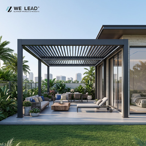 Pérgola bioclimática de aluminio de lujo para jardín exterior con un sistema de techo de lamas ajustables - Product Image 2