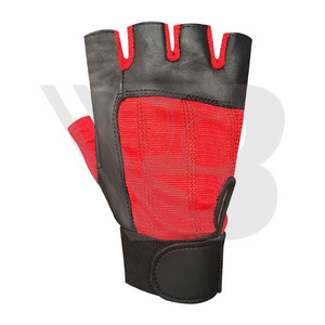 High Men's Lightweight Breathable Half-<b>Finger</b> Fitness Gloves Non-Slip Custom Logo Available Leather Workout Racing Bicycle - Product Image 6
