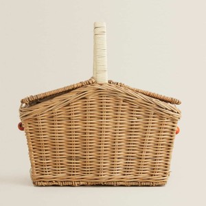 Kids storage <b>hampers</b> hand-weave natural rattan picnic <b>baskets</b> multiple use <b>basket</b> containers - Product Image 6