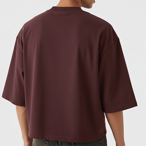 Novedad: Camiseta Oversize de Hip Hop con Logotipo Personalizado, Ecológica, Hombros Caídos, Ajuste Holgado, 100% Algodón, Secado Rápido - Product Image 2