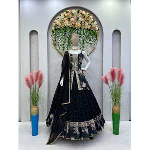 Designer <b>Indian</b> & <b>Pakistani</b> <b>Clothing</b> Party Wear Top & Lehenga with Dupatta - Product Image 4