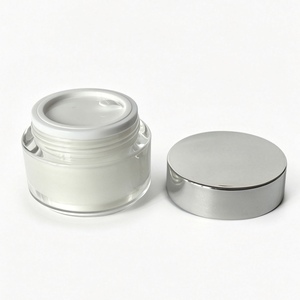 Pot cosmétique en plastique de 30 ml avec couvercle argenté, vide, rechargeable, pour crème, maquillage, lotion pour le visage, crème pour les yeux, baume à lèvres, soins de la peau - Product Image 2