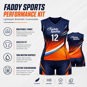 Uniforme de Voleibol Sublimado Personalizado para Mujer, Conjunto Profesional Transpirable de Secado Rápido, Camiseta sin Mangas y Pantalones Cortos - Product Image 5