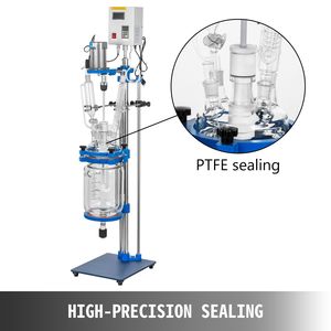 Reattore in Vetro da Laboratorio da 5L con Rivestimento, Componente Motore e Recipiente per Reazioni Chimiche per Studi di Laboratorio - Product Image 5