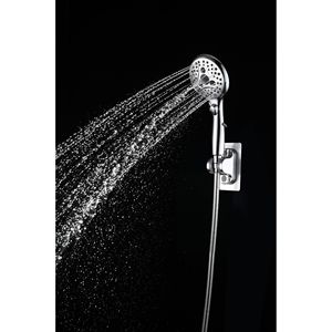 Soffione doccia portatile con 6 impostazioni, stile tradizionale a doppia o singola maniglia, per uso esterno in bagno e vasca termostatica - Product Image 4