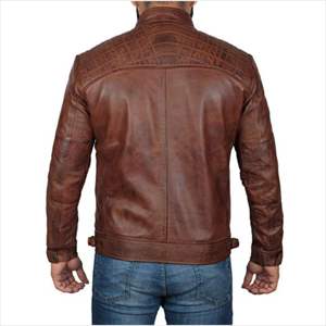 Servicios de Logotipo Personalizado OEM ODM, Chaqueta de Cuero para Hombre, Chaquetas de Cuero Masculinas, Chaqueta de Cuero Casual de Alta Demanda para Hombre - Product Image 5