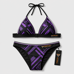 2026 Sublimation Beach Women Sexy <b>String</b> 2 Piece <b>Bikini</b> Set Cheeky Halter Swimsuit <b>Bikini</b> Wear Front - Product Image 1