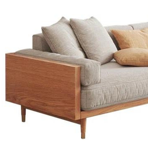 Conjunto de Diseño Minimalista de Tres Plazas en Tela y Madera para Sala de Estar, Decoración del Hogar y Muebles de Jardín - Product Image 6
