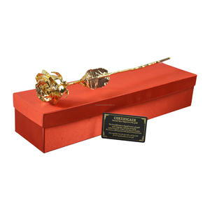 Rosa Real chapada en oro de 24k con caja roja de lujo, múltiples cajas de lujo, diseño de embalaje, el mejor para regalo de San Valentín, Rosa Natural - Product Image 5
