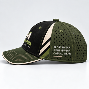Casquette de baseball en jean à 6 panneaux en maille IRON M INDUST, respirante, réglable, unisexe, style sportif, color block, printemps-été, décontractée - Product Image 5