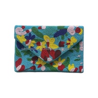 Mini sac à main/portefeuille bohème classique fait main pour femme, sac à accessoires pour pièces de monnaie, avec bandoulière en perles de rocaille, personnalisable