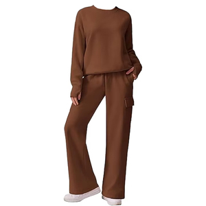 Women's Autumn Hooded Full Sleeve Sports Top Midi Bottoms 2-Piece <b>Set</b> Breathable Digital Polyester/Spandex Knit Regular Fit - Product Image 5