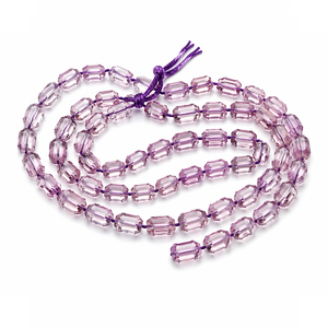 Cuentas de Cuarzo Amatista Rosa Natural con Corte Escalonado, Cuentas de Piedras Preciosas de Alta Calidad para la Fabricación de Joyas, Manualidades y Diseño - Product Image 1