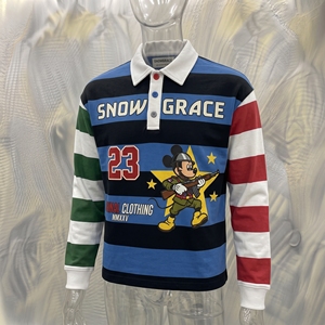 เสื้อเชิ้ตแขนยาว Snowgrace คอปกพับได้ ทรงปกติ สำหรับผู้ชาย ลายพิมพ์โลโก้ด้านหน้าแบบ Sublimated - Product Image 4