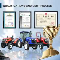 Tractor Agrícola de Ruedas 4x4 de 80HP con Cabina con Aire Acondicionado, Presión Hidráulica Fuerte y Elevación Alta para Trabajos Agrícolas Modernos