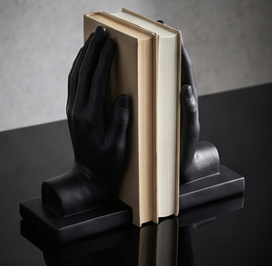 Sujetalibros Decorativos Modernos de Metal Negro con Textura Fundida para Oficina, Biblioteca y Escritorio, Artículo Decorativo al por Mayor - Product Image 4