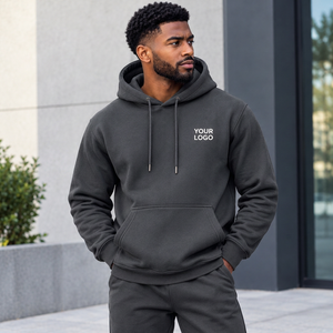 Sweat-shirt à capuche léger pour homme, à manches longues, avec poche kangourou, pour les sports décontractés et les voyages - Product Image 2