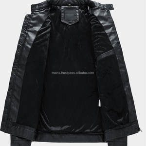 แจ็คเก็ตหนังฤดูหนาวที่ดีที่สุด ซิป ถัก สีพื้น เป็นมิตรกับสิ่งแวดล้อม กันลม ระบายอากาศ ทันสมัย สวมใส่สบาย คุณภาพสูง - Product Image 3