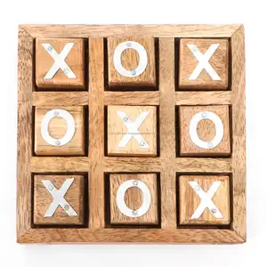 Sıcak satış antika İnanılmaz ahşap xoxo seti kutusu için hediyelik eşyalar tic tac toe klasik oyun ev için oda dekor aile oyunları