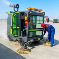 Machine de balayage de rue à batterie, grande puissance d'aspiration, pour le nettoyage des poussières et des déchets routiers avec canon à brume