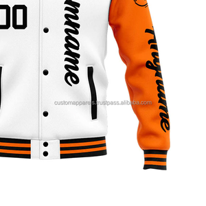 Chaqueta universitaria de verano personalizada para hombre al por mayor, diseño minimalista, cuello levantado, logotipo bordado en la parte delantera, 100% lana a prueba de viento - Product Image 6