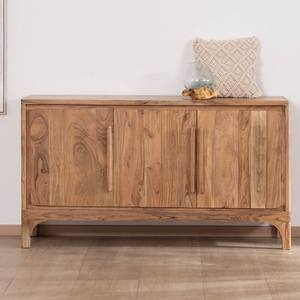 Vandana Crystal Aura modern acacia wood <b>sideboard</b> Melody with 3 doors, 145 cm - Product Image 1