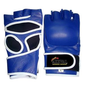 High Quality Customized Logo Printed Cowhide Leather Punching MMA PU Boxing Gloves with <b>Hand</b> Grips Waterproof OEM Service - Product Image 1