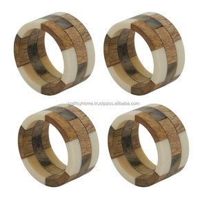 Offre Spéciale vaisselle en vrac résine bois porte-serviettes hôtel fête de mariage dîner bois ronds de serviette nouveau personnalisé - Product Image 2