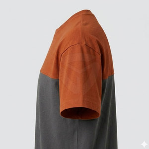 เสื้อยืดผู้ชายทรงหลวมแบบดรอปไหล่ สวมใส่สบายและมีสไตล์ พร้อมลายพิมพ์มินิมอล - Product Image 5